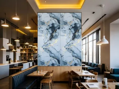 Τα πλεονεκτήματα του PVC γυαλιστερού φύλλου σκούρου μαρμάρου για εσωτερική δι...